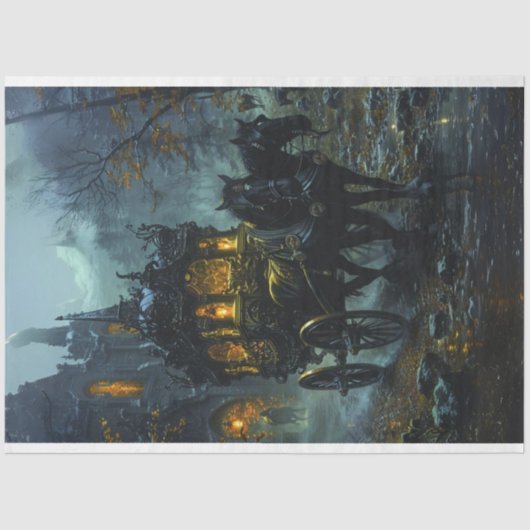 ドゥスクでゴシック様式のキャリッジに乗る 薄葉紙 (正面)