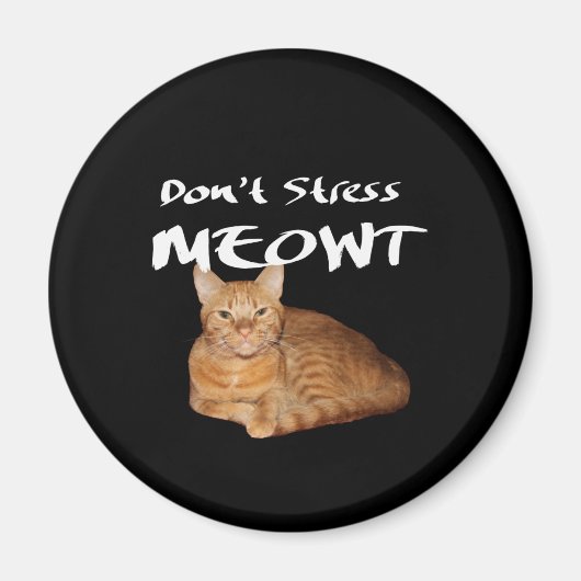 ドゥストレスミオウ – オレンジキャットストレス私アウト マグネット (正面)