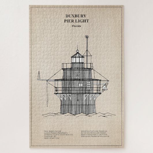 ドゥックスベリー桟橋ライトハウス – Massachusetts -SBD ジグソーパズル (縦)