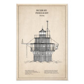 ドゥックスベリー桟橋ライトハウス – Massachusetts -SBD フォトプリント (正面)