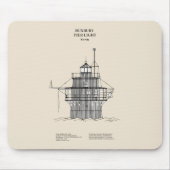 ドゥックスベリー桟橋ライトハウス – Massachusetts -SBD マウスパッド (正面)