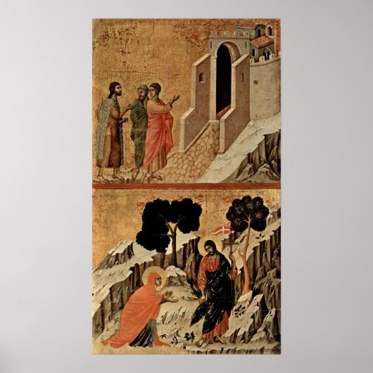 ドゥッチョディBuoninsegna – キリストとマリア・マグダレネ ポスター (正面)