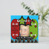 ドゥデスケートボード誕生日招待状 招待状 (スタンド正面)