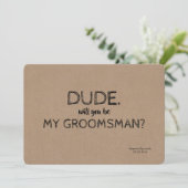 ドゥデ | GROOMSMAN |花婿介添人おもしろい案 招待状 (スタンド正面)