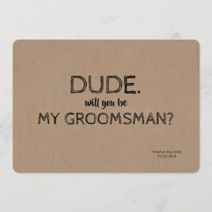 ドゥデ   GROOMSMAN  花婿介添人おもしろい案 招待状
