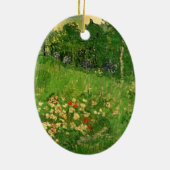 ドゥビーニーズガーデンbyヴィンセント・ヴァン・ゴッホ，ル・ジャルダン セラミックオーナメント (裏面)