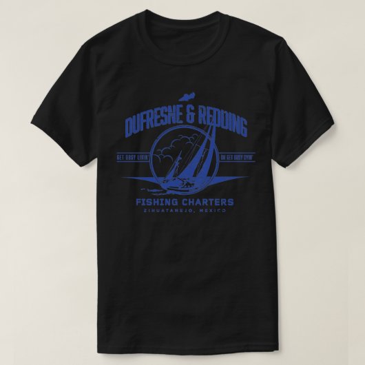 ドゥフレスネレディング魚釣りシャルターズ Tシャツ (デザイン正面)