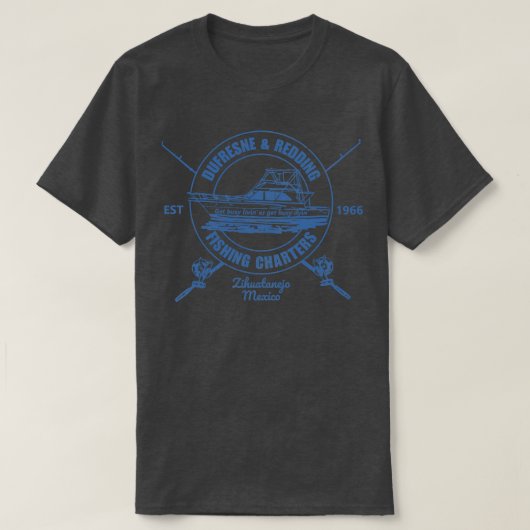 ドゥフレスネレディング魚釣りシャルターズ Tシャツ (デザイン正面)