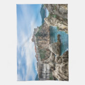 ドゥブロヴニクの壁を海から眺める キッチンタオル (縦)