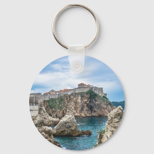 ドゥブロヴニクの壁を海から眺める キーホルダー (正面)