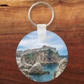 ドゥブロヴニクの壁を海から眺める キーホルダー (正面)