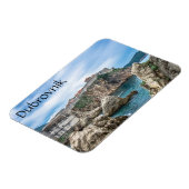 ドゥブロヴニクの壁を海から眺める マグネット (左側)