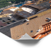 ドゥブロヴニクの街のパノラマ – クロアチア ポスター (角)