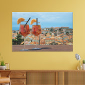 ドゥブロヴニクの赤い屋根に対するスピリッツのカクテル キャンバスプリント (インサイチュ (リビング))