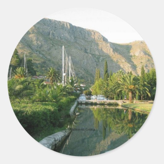 ドゥブロヴニククロアチアの風景 ラウンドシール (正面)
