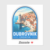 ドゥブロヴニククロアチアトラベルアートヴィンテージ シール (シート)