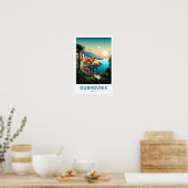 ドゥブロヴニククロアチアトラベルプリント ポスター (キッチン)