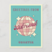 ドゥブロヴニククロアチアフラッツカレトロヴィンテージポストカード ポストカード (正面)