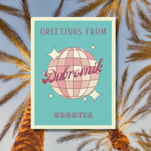 ドゥブロヴニククロアチアフラッツカレトロヴィンテージポストカード ポストカード