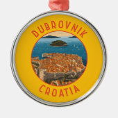 ドゥブロヴニククロアチアレトロ動揺してサークル メタルオーナメント (正面)
