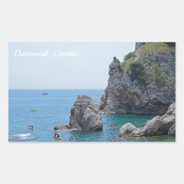 ドゥブロヴニククロアチアロックスホリデイ 長方形シール