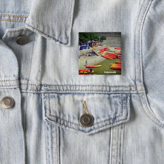 ドゥブロヴニククロアチアワストウォールホリデーホリディ土産 缶バッジ (インサイチュ)