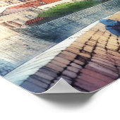 ドゥブロヴニククロアチアワークオンウォールウォーター色 ポスター (角)