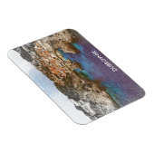 ドゥブロヴニククロアチアワーターカラーコースタルビュー マグネット (右側)