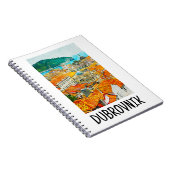 ドゥブロヴニククロアチアワーターカラー油絵を描ハガキー ノートブック (右側)