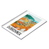 ドゥブロヴニククロアチアワーターカラー油絵を描ハガキー ノートブック (左側)