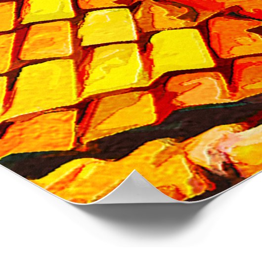 ドゥブロヴニククロアチアワーターカラー油絵を描ポスター ポスター (角)