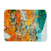 ドゥブロヴニククロアチアワーターカラー油絵を描ポスター マグネット (横)