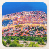 ドゥブロヴニククロアチア スクエアペーパーコースター (正面)