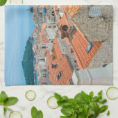 ドゥブロヴニク市の中心 キッチンタオル (折り畳み)