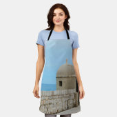 ドゥブロヴニク市絵画の壁の水彩色 エプロン (着用した状態)