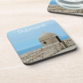 ドゥブロヴニク市絵画の壁の水彩色 コースター (左側)