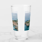 ドゥブロヴニク港とシティセンターガラス タンブラーグラス (左)