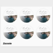 ドゥブロヴニク結婚式の引き出物写真ありがとう ラウンドシール (シート)