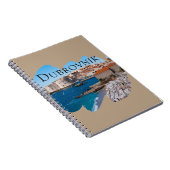 ドゥブロヴニク:ビーチと旧市街の景色 ノートブック (右側)