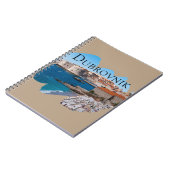 ドゥブロヴニク:ビーチと旧市街の景色 ノートブック (左側)