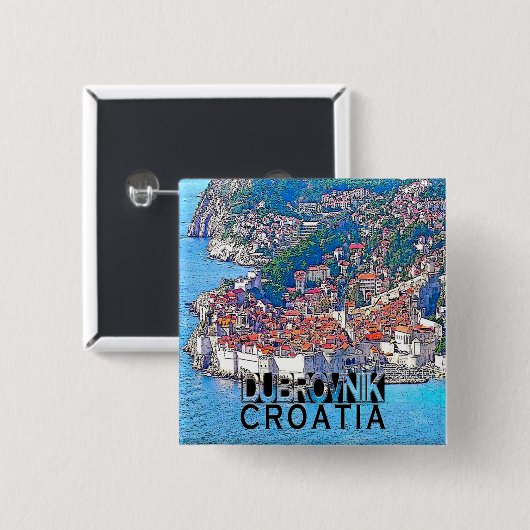 ドゥブロヴニク 缶バッジ (正面&裏面)