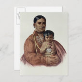 ドゥホンゴ(Do-Hon-Go), オセージ族の女性 ポストカード (正面/裏面)