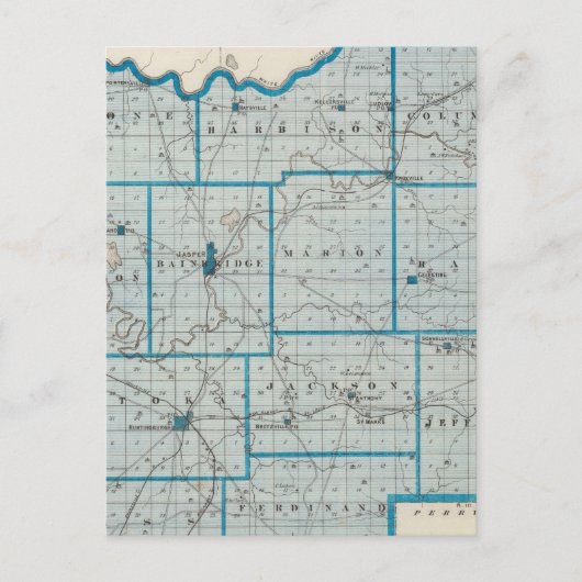 ドゥボワ郡の地図 ポストカード (正面)