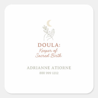 ドゥラキーパー聖なる誕生引用文名シール スクエアシール