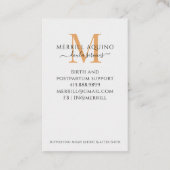 ドゥラサービスモノグラムウォーターカラーフローラ 名刺 (裏面)