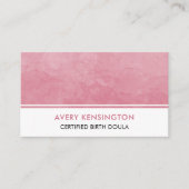 ドゥラバチスナース誕生コーチピンクウォーター色 名刺 (正面)