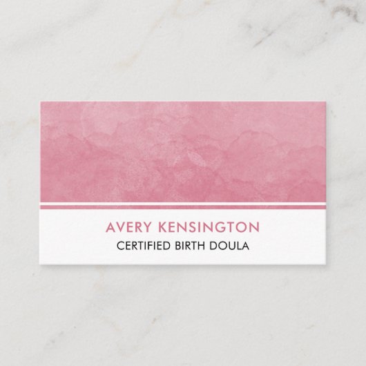 ドゥラバチスナース誕生コーチピンクウォーター色 名刺 (正面)