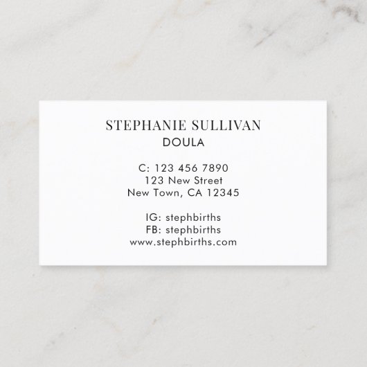 ドゥラフローラ 名刺 (裏面)