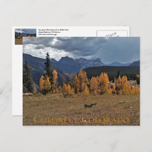 ドゥランゴとオウレイコロラドの間のモラス峠 ポストカード (正面/裏面)
