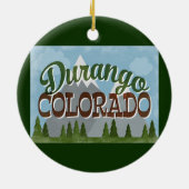 ドゥランゴコロラドおもしろいレトロスノーウィーマウンテンズ セラミックオーナメント (裏面)